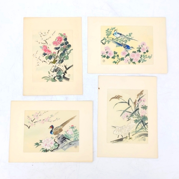 Lot of 4 Vintage Ukiyo-e Japanese Woodblock Prints - Picture 1 of 12